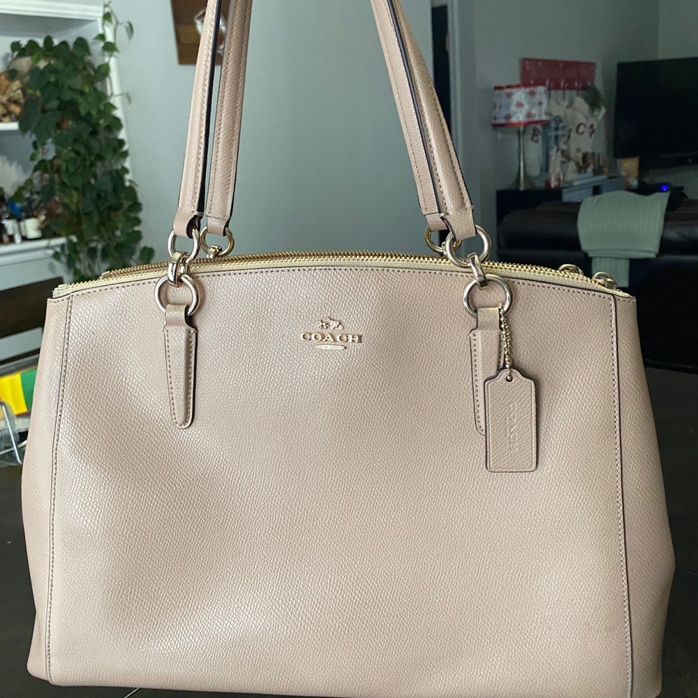 Coach beige purse
